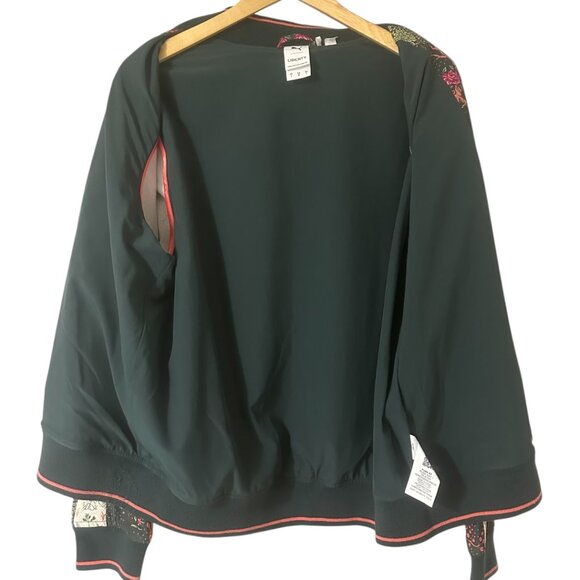 Puma x Liberty London Green Floral Animal Print Track Athletic Jacket Size Large - Picture 5 of 12